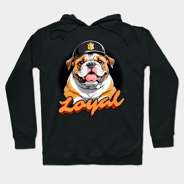 loyal bulldog Hoodie by vibrain